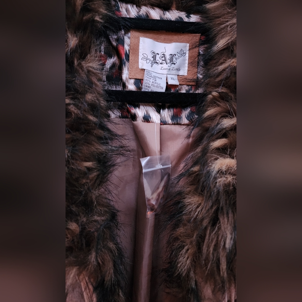 Live a Little suede, faux fur jacket